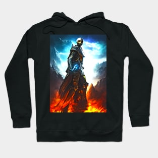 Human/Alien War - Fight Through the Fire - AI Generated Sci Fi Concept Art - Hoodie